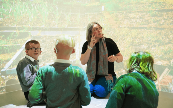 Joanna Fison in class